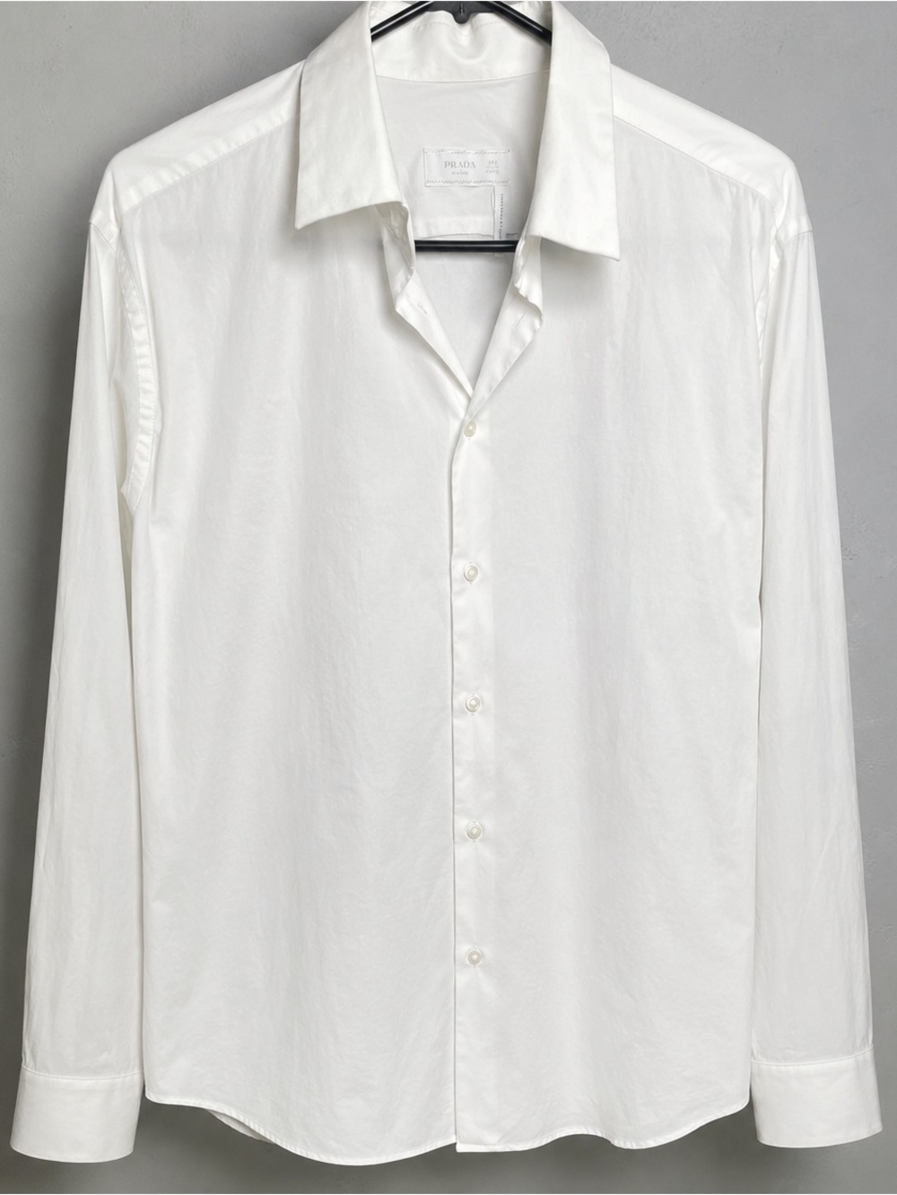 Prada Men’s White Button-Front Dress Shirt size medium
